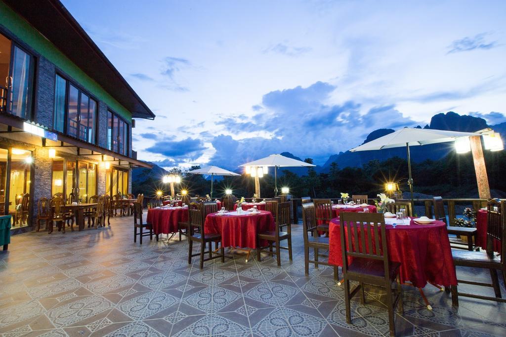 Thavisouk Riverside Hotel Vang Vieng Esterno foto